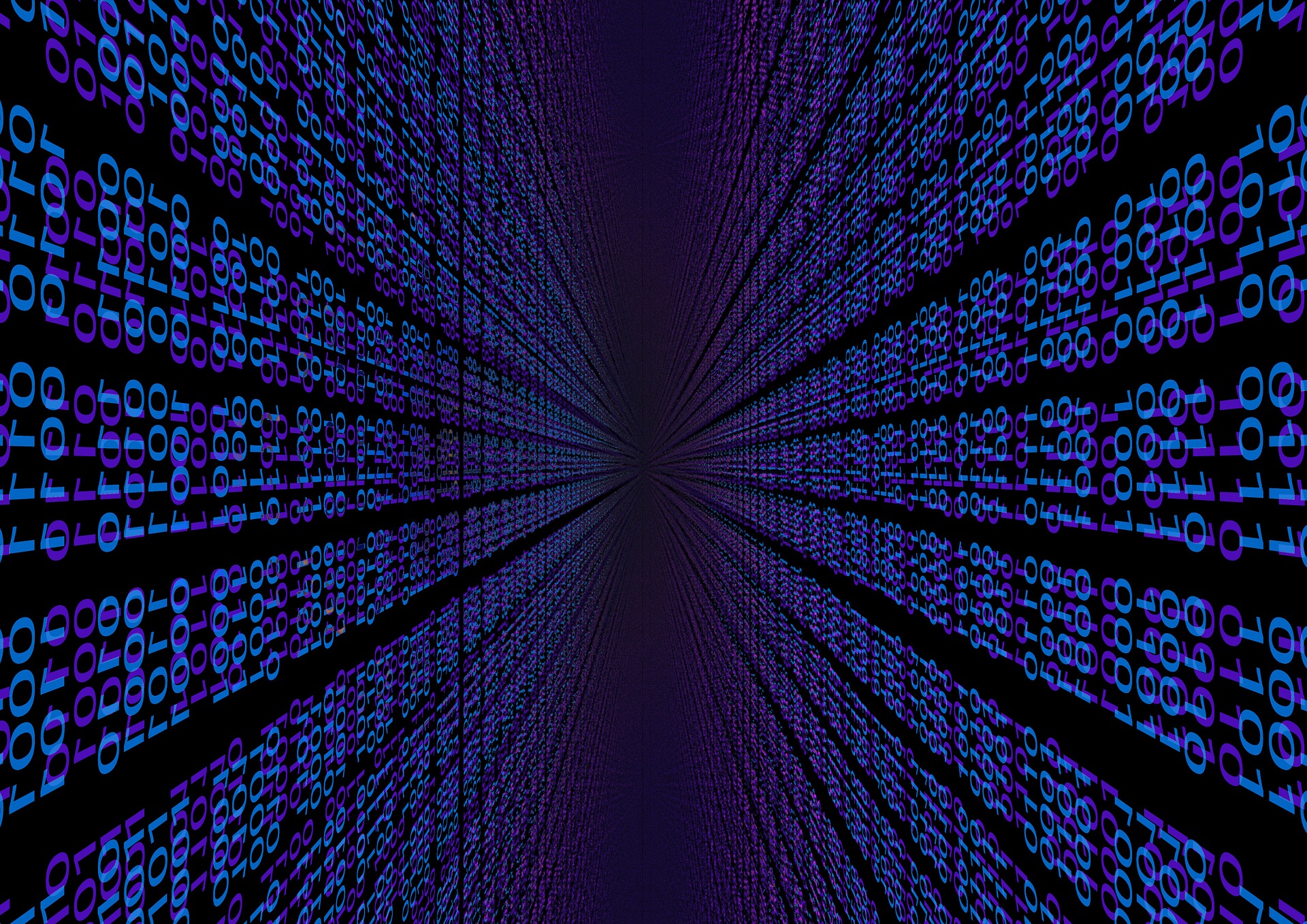 Ones and zeros representing data.