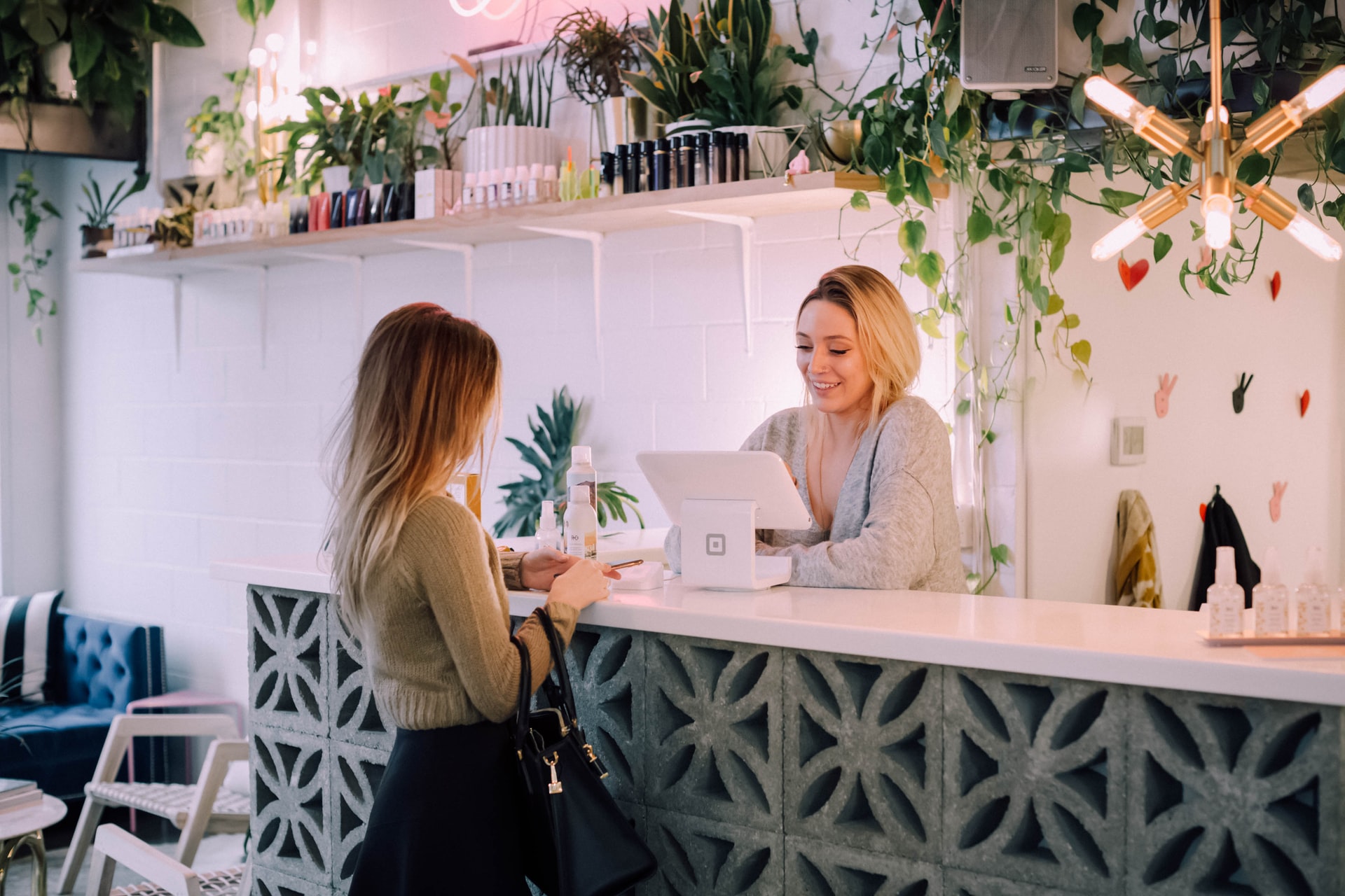 A customer being served.