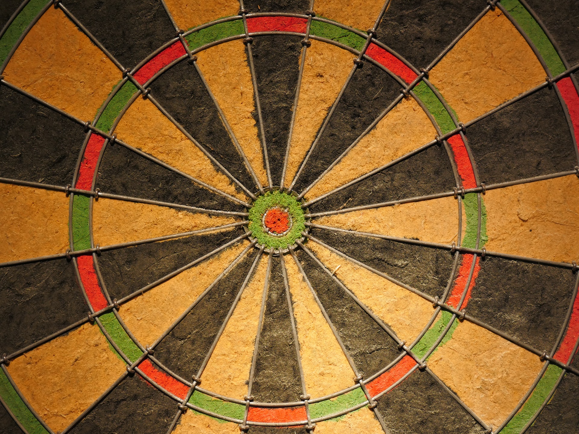 A dart board.